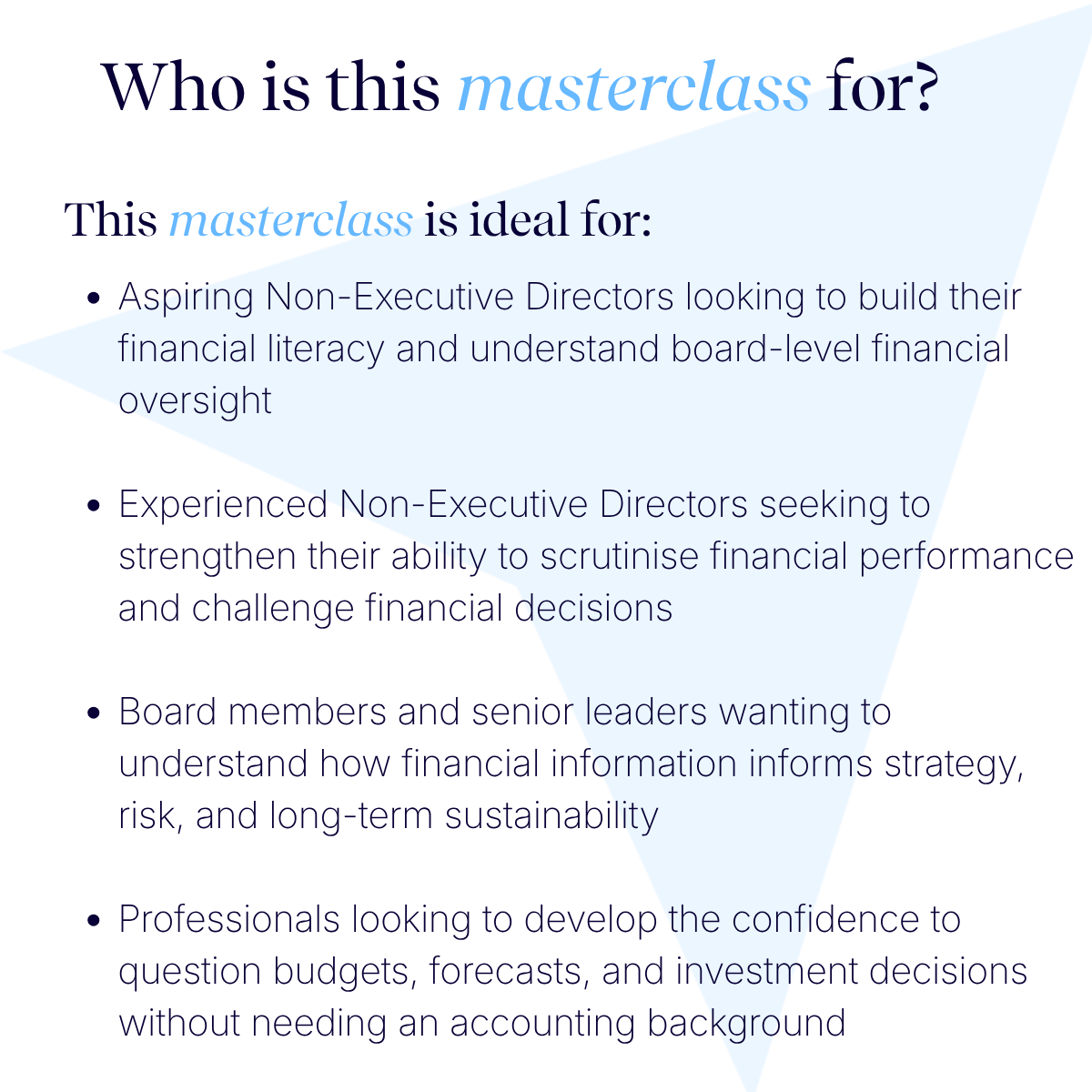 Board-Level Finance