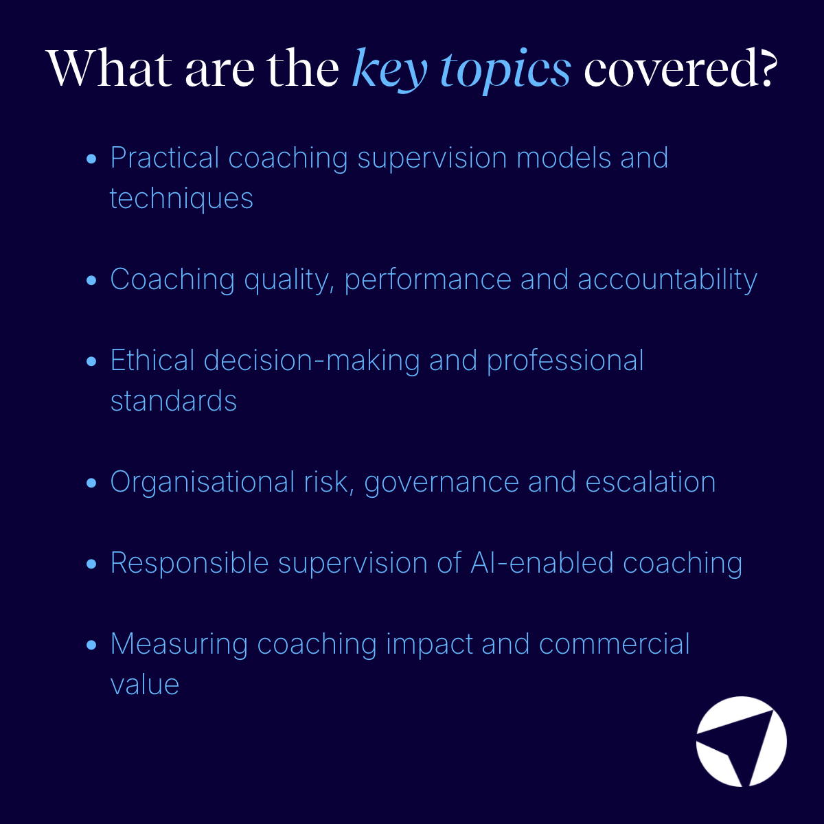 Certified Coaching Supervisor