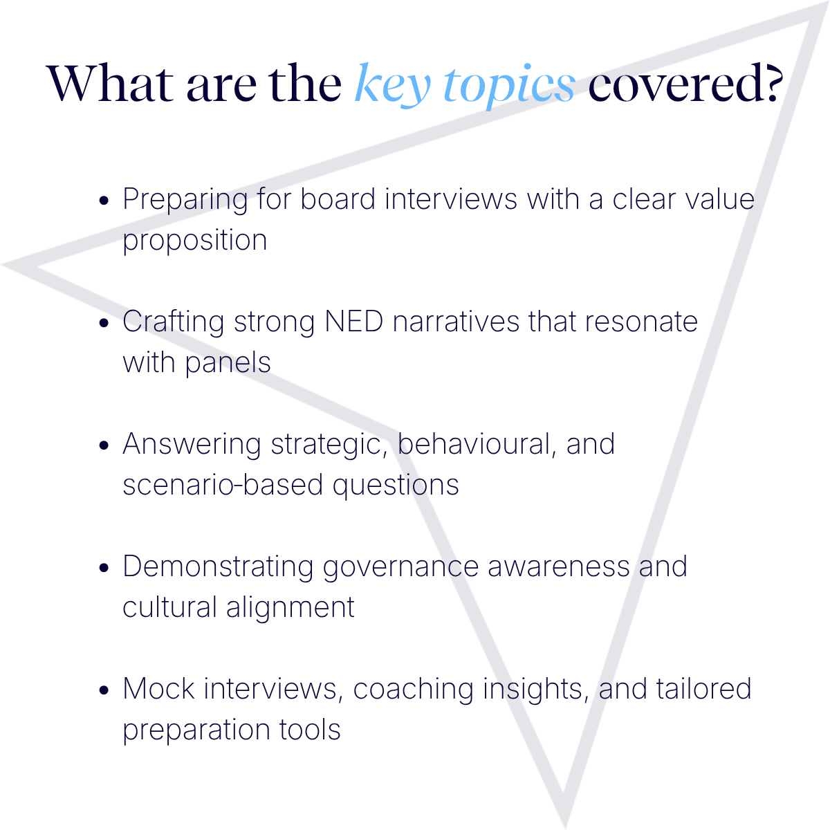 Interview Excellence for Non‑Executive Directors