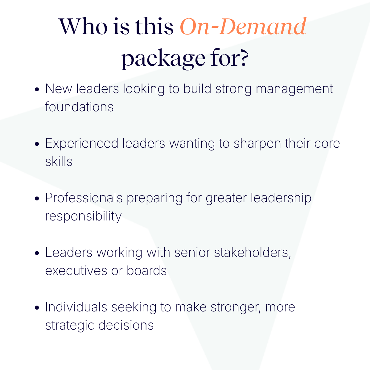 The Leadership Essentials Package