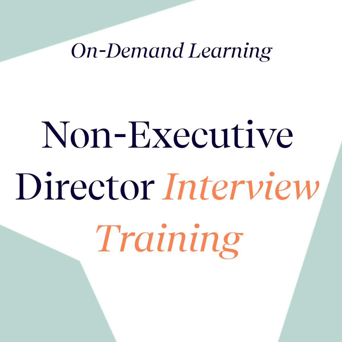 Non-Executive Director Interview Training
