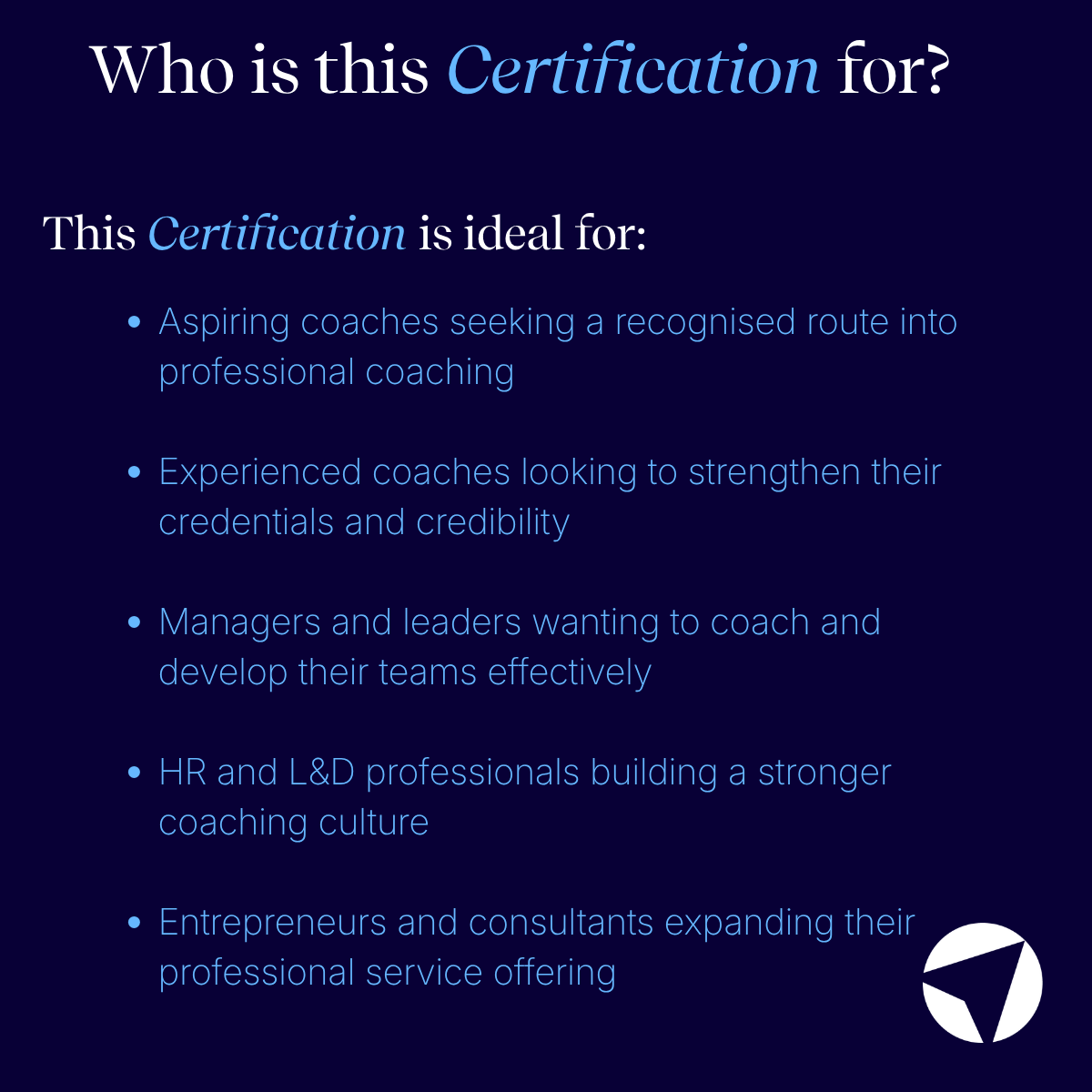 Certified Executive Coach Accreditation