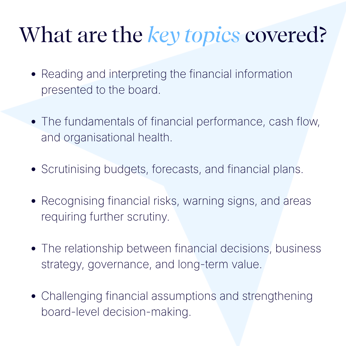 Board-Level Finance