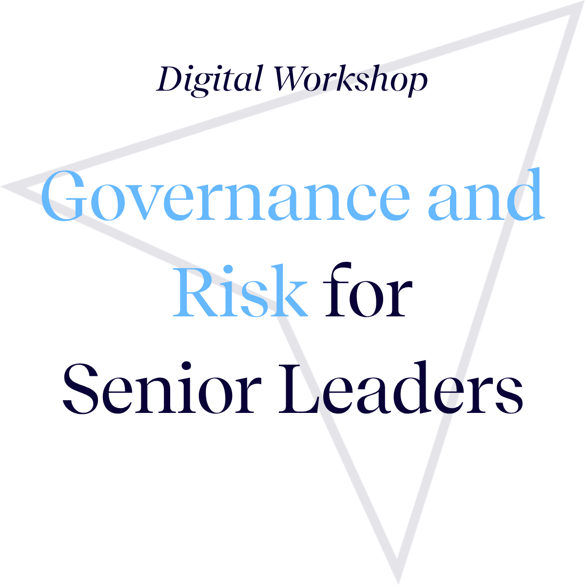 Governance and Risk for Senior Leaders