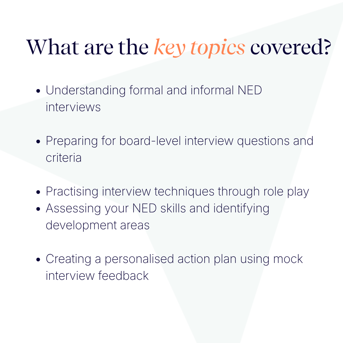 Non-Executive Director Interview Training