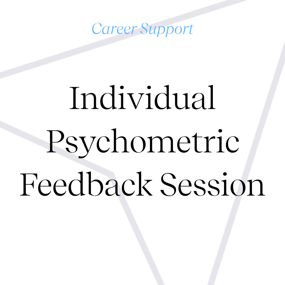 Individual Psychometric Feedback Session