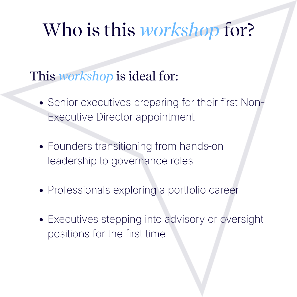 Making the Shift from Executive to Non-Executive