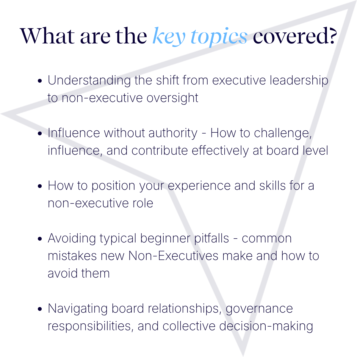 Making the Shift from Executive to Non-Executive